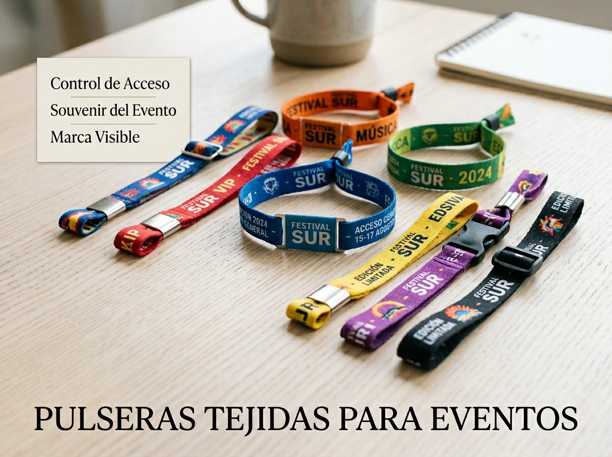 Pulseras tejidas personalizadas para eventos, festivales y promociones